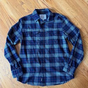 Men's American Eagle Outfitters Navy and Red Plaid Shirt NWOT